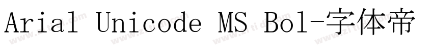 Arial Unicode MS Bol字体转换